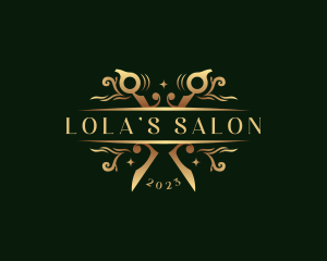 Scissors Haircut Salon logo design