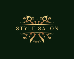 Scissors Haircut Salon logo design