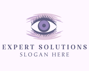 Purple Eyelash Extension logo design