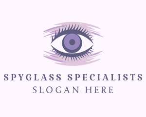 Purple Eyelash Extension logo design