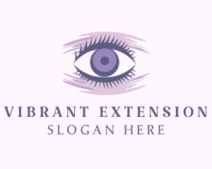 Purple Eyelash Extension logo design