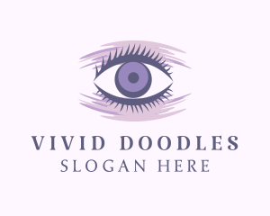 Purple Eyelash Extension logo design