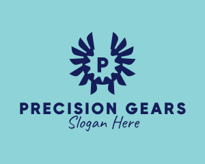 Gear Wings Industrial Machinist logo design