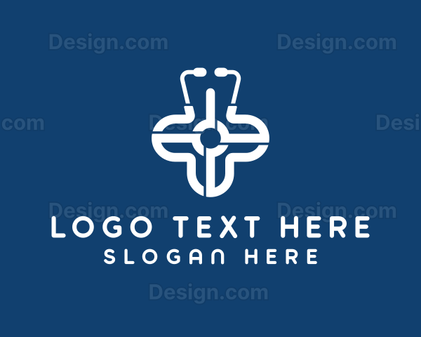 Medical Healthcare Stethoscope Logo