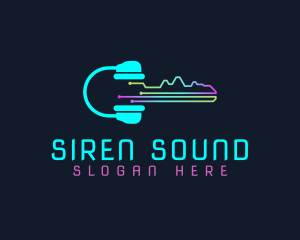 Headset Sound Key logo design