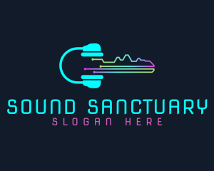 Headset Sound Key logo design