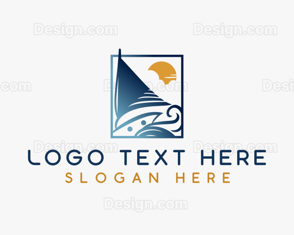 Yacht Sail Boat Logo