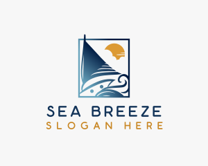 Yacht Sail Boat logo design