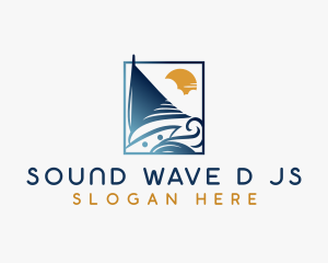 Yacht Sail Boat logo design