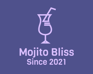 Purple Cocktail Drink logo