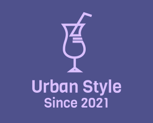 Purple Cocktail Drink logo