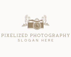 Floral Photography Camera logo design