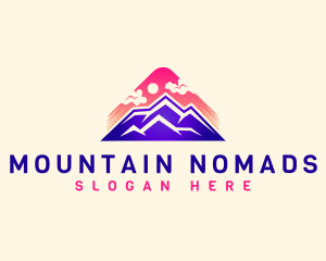 Mountain Sunset Sky logo design