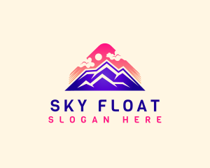 Mountain Sunset Sky logo design