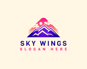 Mountain Sunset Sky logo design