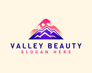 Mountain Sunset Sky logo design