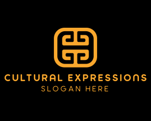 Outline Asian Symbol logo