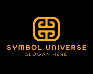 Outline Asian Symbol logo