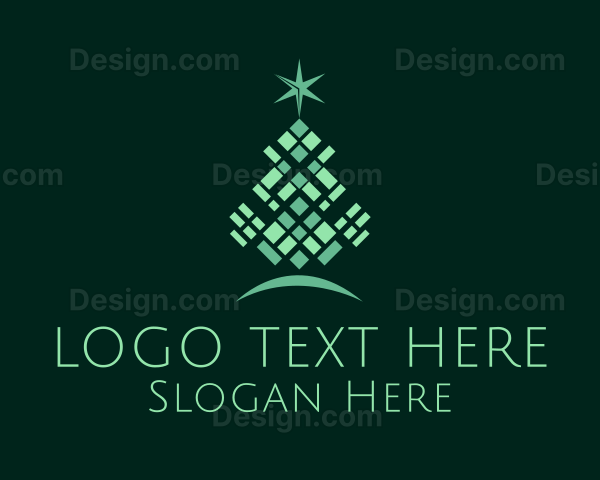 Decorative Christmas Tree Holiday Logo