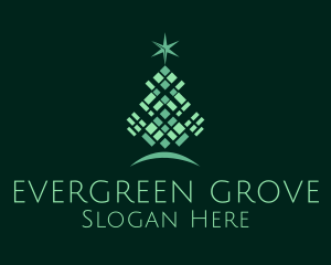 Decorative Christmas Tree Holiday logo design