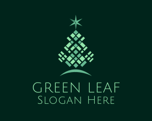 Decorative Christmas Tree Holiday logo design