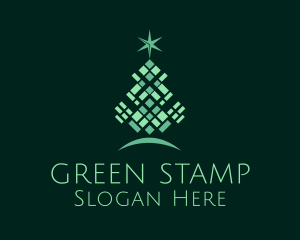 Decorative Christmas Tree Holiday logo design