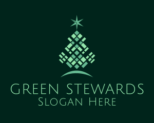 Decorative Christmas Tree Holiday logo design