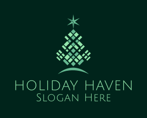 Decorative Christmas Tree Holiday logo design