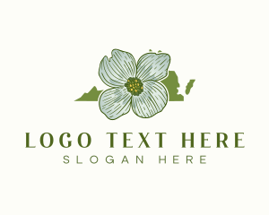 Virginia Dogwood Flower Logo