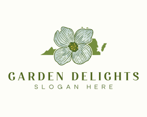 Virginia Dogwood Flower logo design