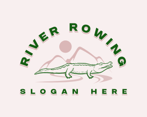 Australian River Crocodile  logo design