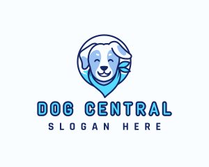 Dog Grooming Scarf logo design