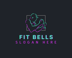 Muscle Fitness Workout logo design