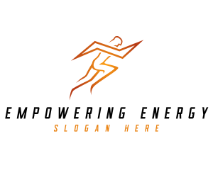 Lightning Sports Man logo design