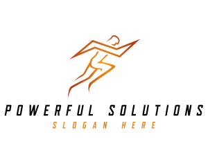 Lightning Sports Man logo design