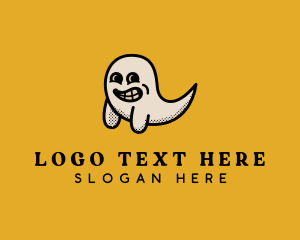 Ghost Cartoon Scary logo