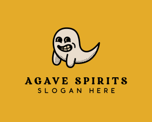 Ghost Cartoon Scary logo design