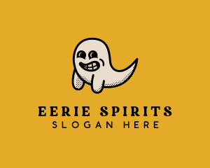 Ghost Cartoon Scary logo design