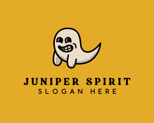 Ghost Cartoon Scary logo design