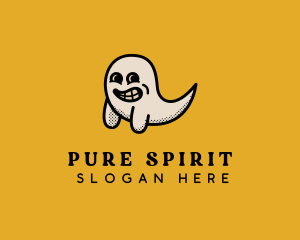 Ghost Cartoon Scary logo design