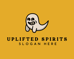 Ghost Cartoon Scary logo design