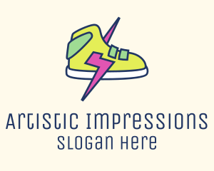 Lightning Bolt Sneakers logo design