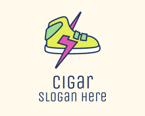 Lightning Bolt Sneakers logo design