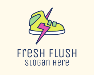 Lightning Bolt Sneakers logo design