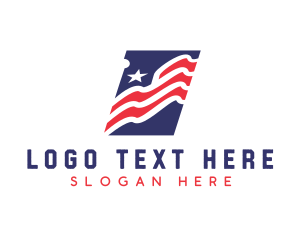 American Flag Star Stripes logo