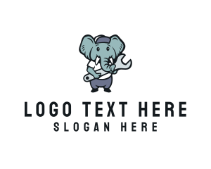 Elephant Wrench Mechanic logo