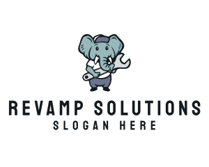 Elephant Wrench Mechanic logo