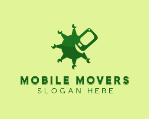 Mobile Phone Virus  logo design