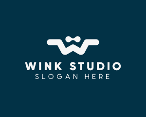 Digital Studio Letter W logo design