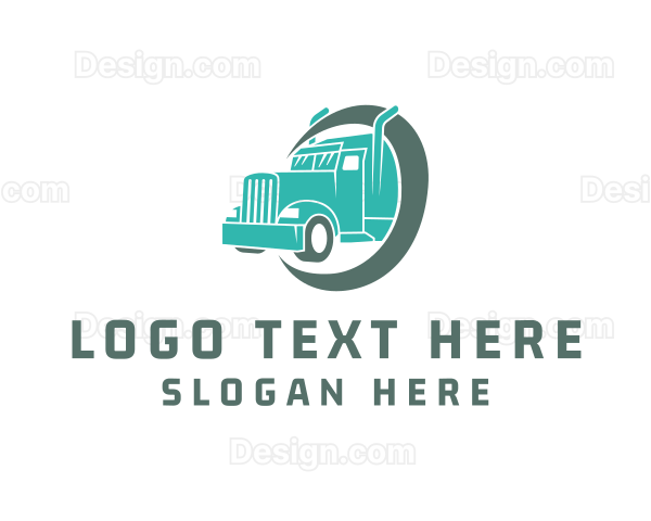 Trucking Trailer Truck Transportation Logo